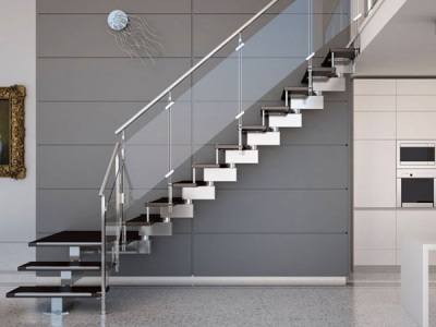 Thi công cầu thang inox 