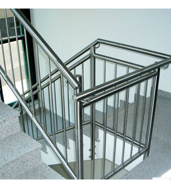 Cầu thang inox trụ tròn thanh tròn 