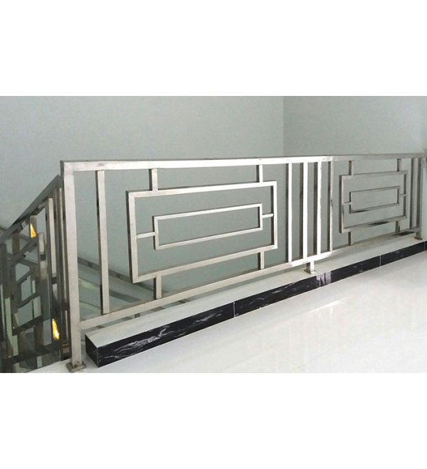 Lan can cầu thang inox vuông 