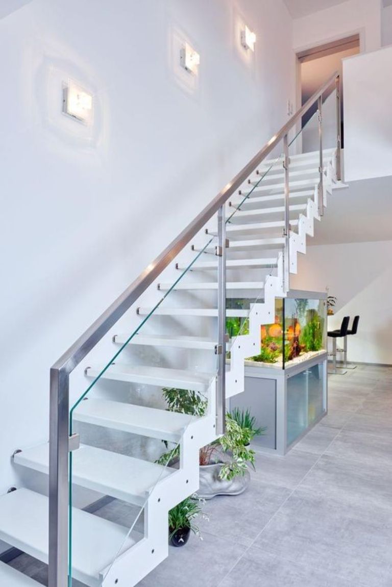 Cầu thnag inox kính cường lực 