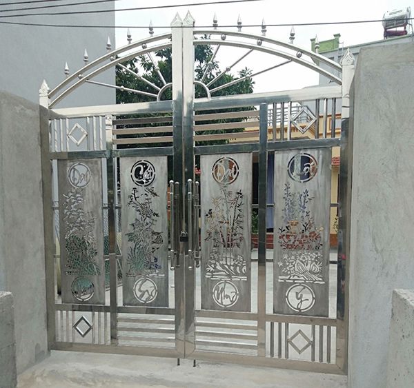 Cửa cổng inox nghệ thuật: Thi công cửa cổng inox tại Củ Chi